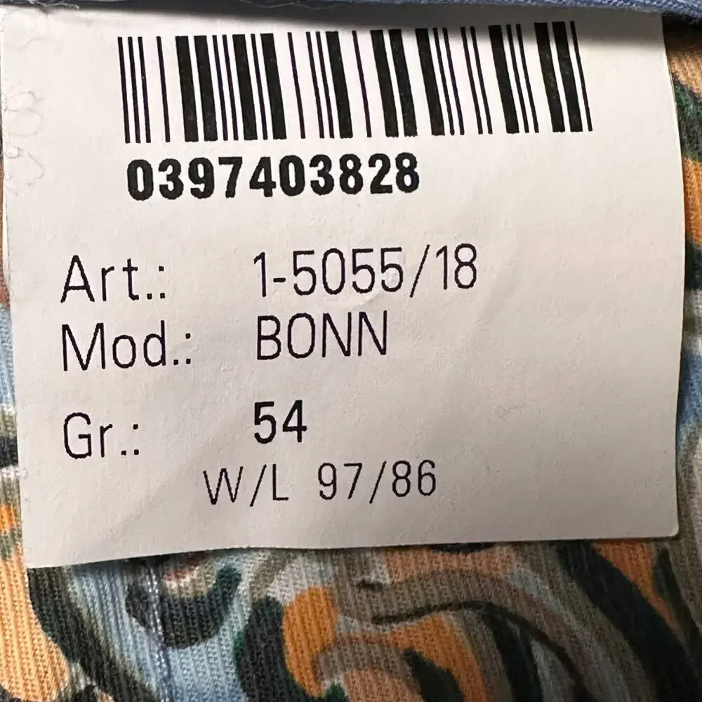 Meyer Bonn Pants Mens Size 37x30 (97/86) Blue Stretch Chino Casual